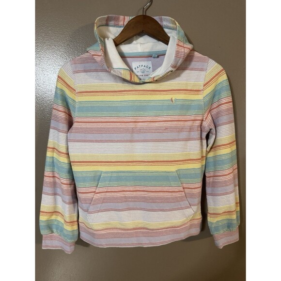 FATFACE Multi Textured Stripe Popover Hoodie Kids 9/10 - Picture 1 of 5